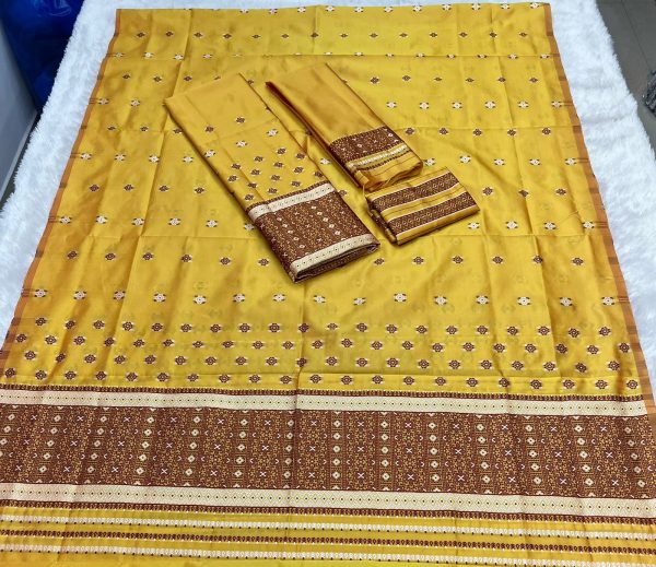  Premium  Poly Silk Assamese  Mekhela Sador  Premium Poly Silk